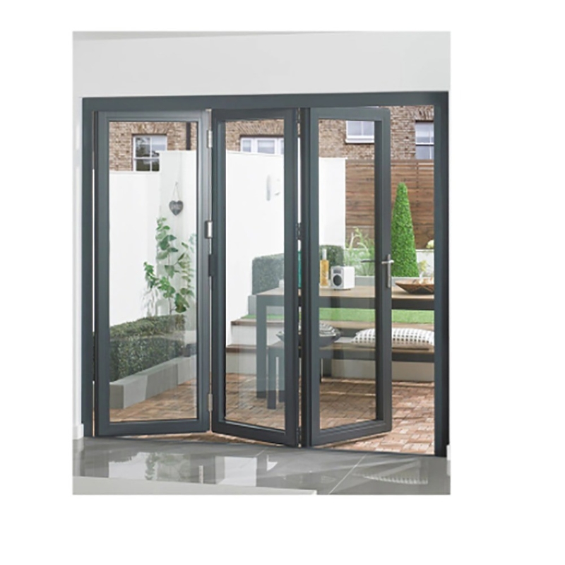 Puertas correderas de aluminio negro con coefficiente de aislamiento térmico K ≤ 21