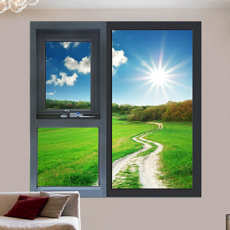Nivel 8 estanqueidad al aire Aluminio Ventanas colgantes de arriba y abajo para cortinas colgantes en el diseño