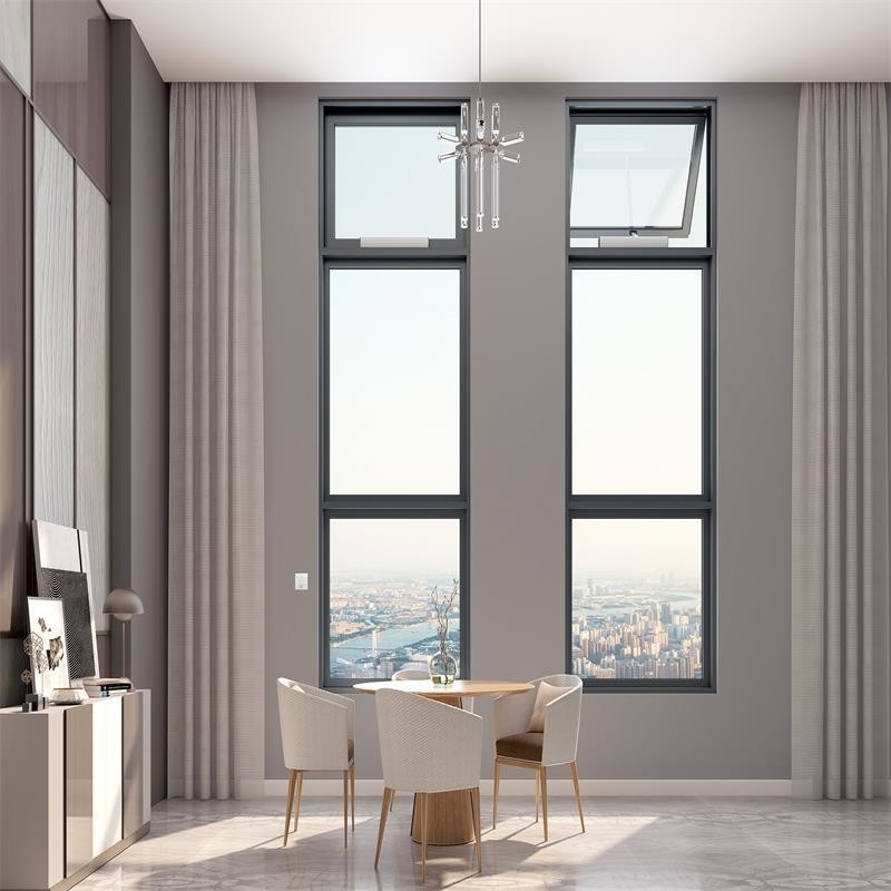 Nivel 8 estanqueidad al aire Aluminio Ventanas colgantes de arriba y abajo para cortinas colgantes en el diseño