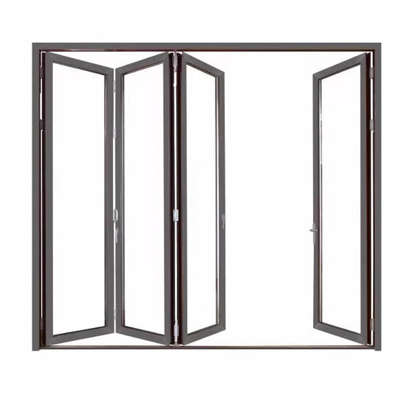 Puerta plegable de cristal de aluminio de balcón de estilo europeo Buena y para actualización de vidrio triplex