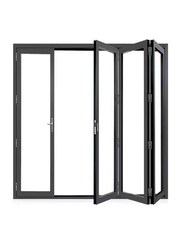 Puerta plegable de cristal de aluminio de balcón de estilo europeo Buena y para actualización de vidrio triplex