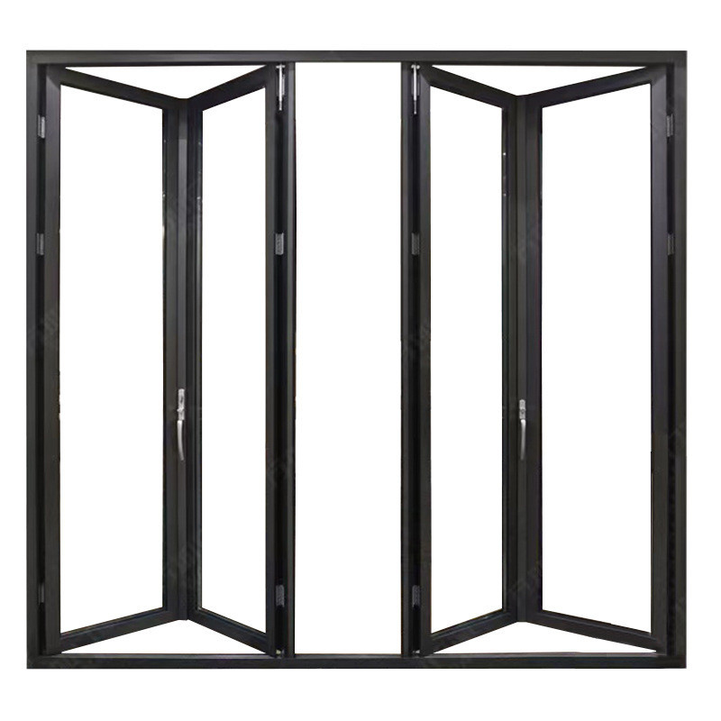 Puerta plegable de cristal de aluminio de balcón de estilo europeo Buena y para actualización de vidrio triplex