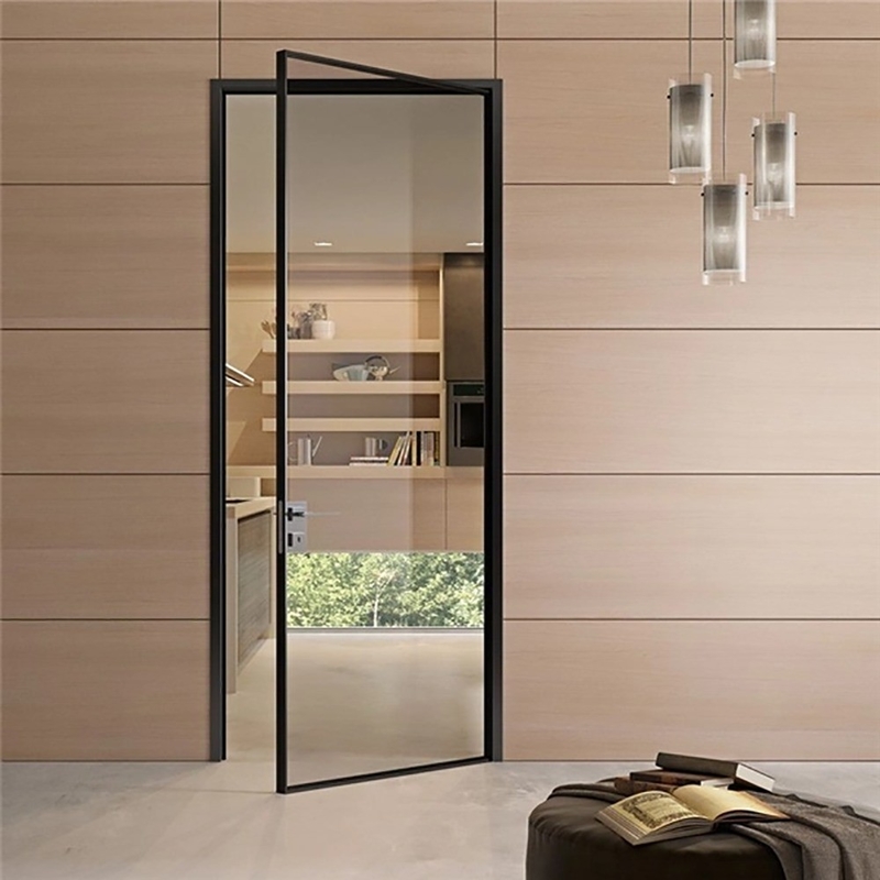 Puertas de aluminio con casquillo en estilo moderno contemporáneo para un grosor de pared de 1,4 mm