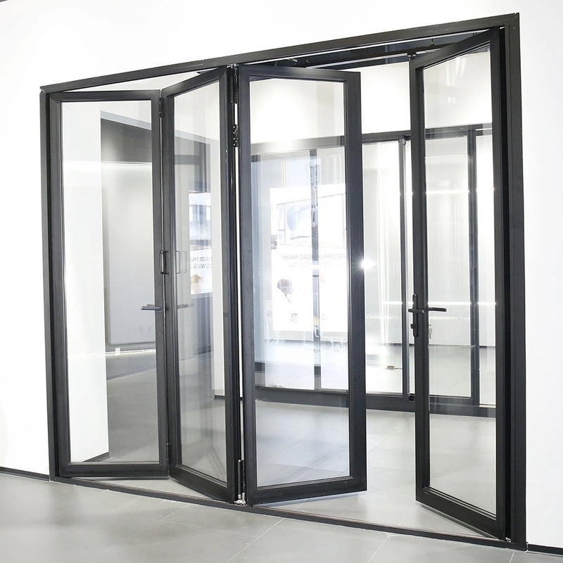 Puertas dobles de aleación de aluminio estilo moderno y personalizado con mejora de vidrio triplex