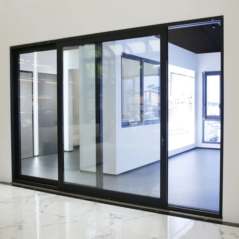 Puerta corredera de doble acristalamiento de aleación de aluminio de ruptura térmica para insonorización y elevación
