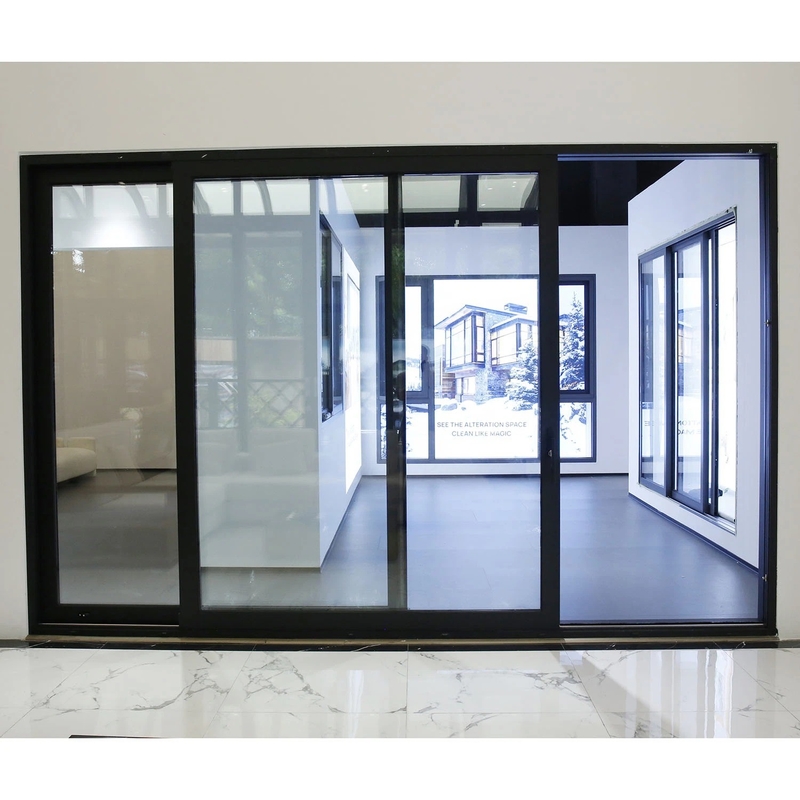 Puerta corredera de doble acristalamiento de aleación de aluminio de ruptura térmica para insonorización y elevación