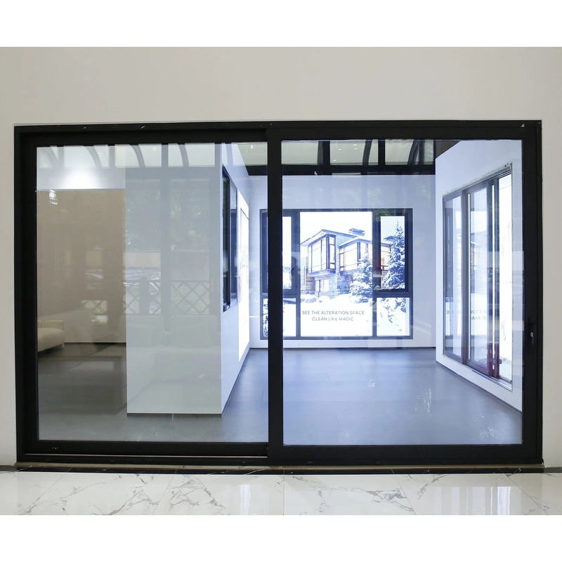 Puerta corredera de doble acristalamiento de aleación de aluminio de ruptura térmica para insonorización y elevación
