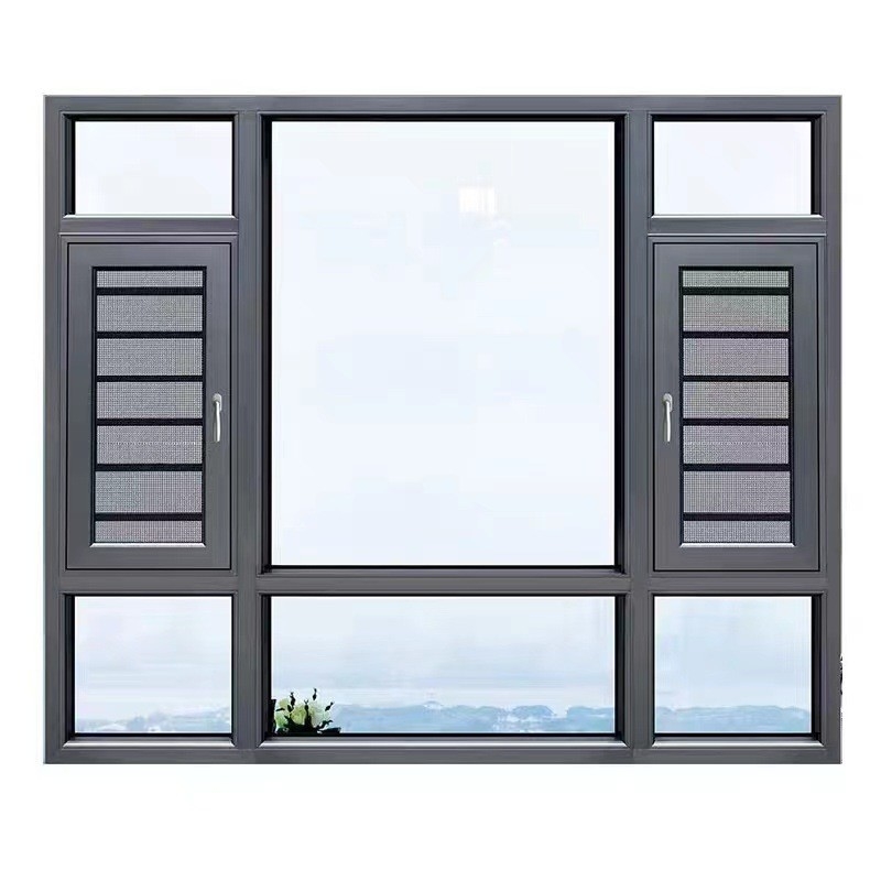 Ventanas de aluminio de casco de sello de 8 vías para un diseño moderno y una alta durabilidad a un precio asequible