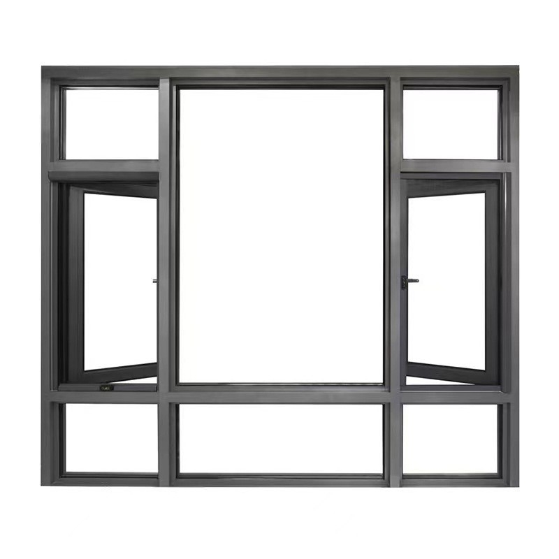 Ventanas de aluminio de casco de sello de 8 vías para un diseño moderno y una alta durabilidad a un precio asequible