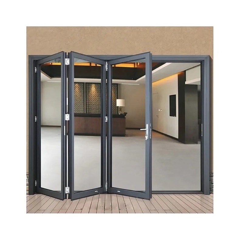 Acordeón puerta plegable de aluminio último diseño 10 capas de sellado 35dB aislamiento acústico