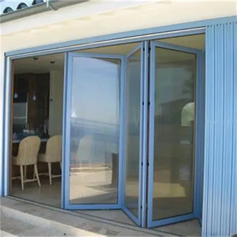 Acordeón puerta plegable de aluminio último diseño 10 capas de sellado 35dB aislamiento acústico