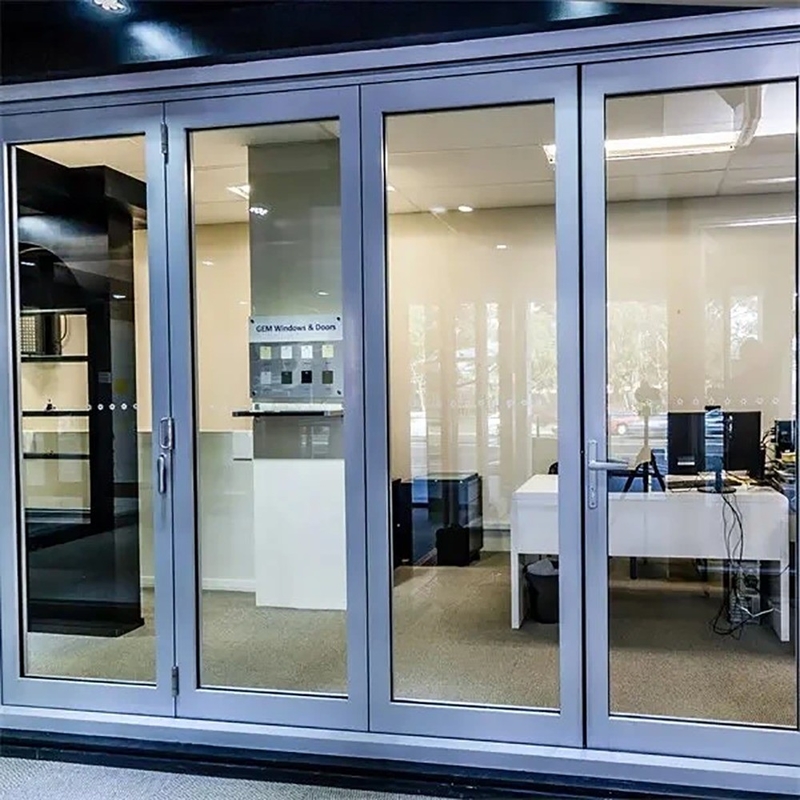 Acordeón puerta plegable de aluminio último diseño 10 capas de sellado 35dB aislamiento acústico