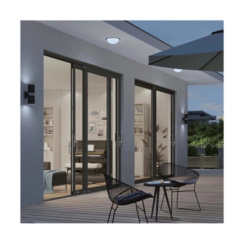 Puerta corredera de vidrio de aluminio para duchas interiores de marco estrecho modernizadas