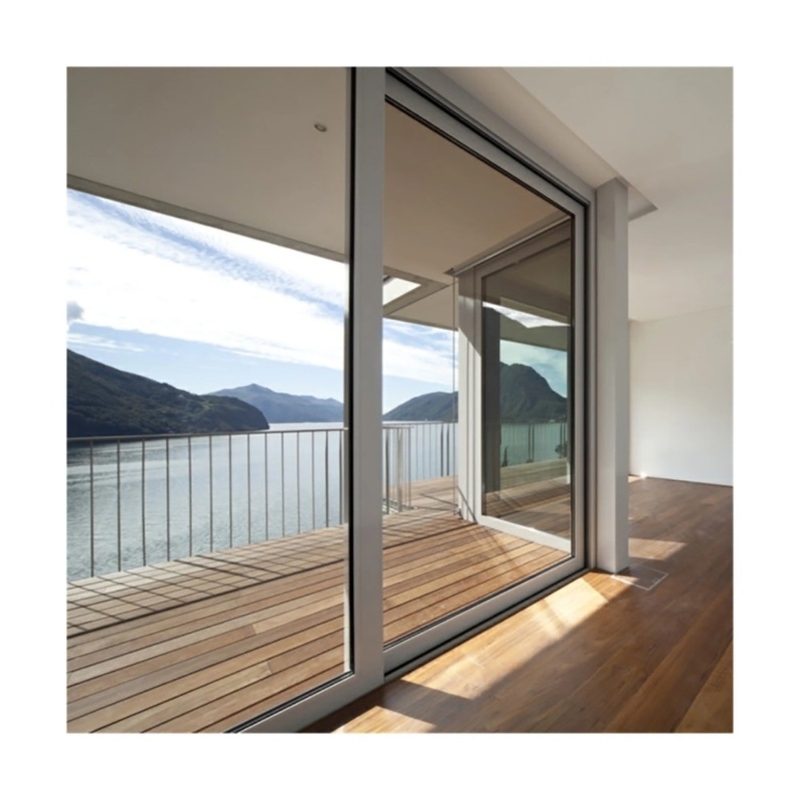Puerta corredera de vidrio de aluminio para duchas interiores de marco estrecho modernizadas