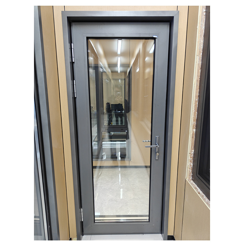 Puertas de aluminio moderno acabado exterior doble vidrio swing Casement Puertas para un aspecto elegante