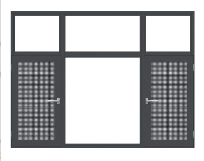 Ventanas de aluminio de casado residencial moderno con sellado de 8 vías y malla de acero inoxidable 304
