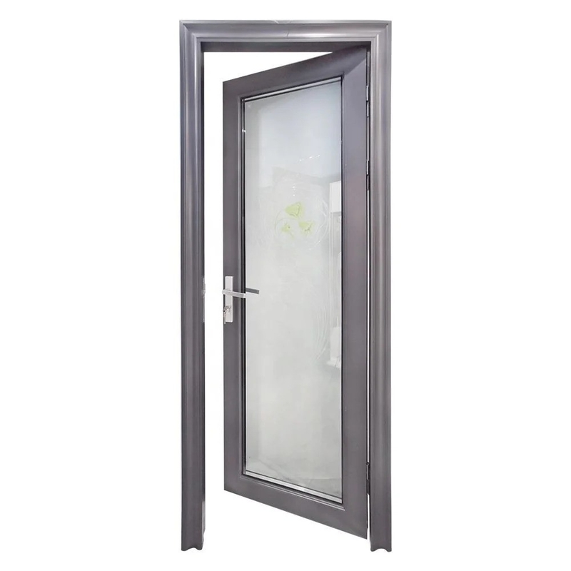Puertas de aluminio moderno acabado exterior doble vidrio swing Casement Puertas para un aspecto elegante