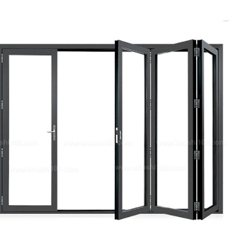 Puertas dobles de aleación de aluminio resistente a la fusión térmica con superficie terminada en color opcional