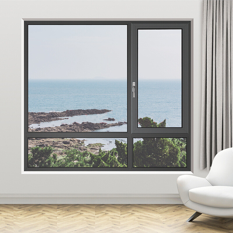 Tipo de cortina colgante Puente roto Casamento de aluminio Ventanas para vidrio 5 27A 55 9A 5 12A 5
