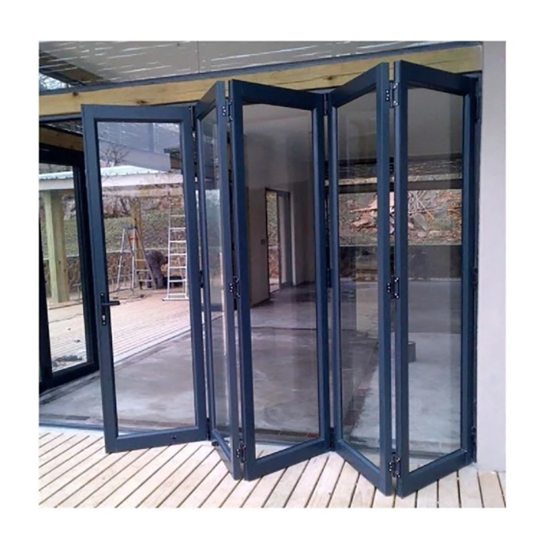 Puertas dobles de aleación de aluminio resistente a la fusión térmica con superficie terminada en color opcional