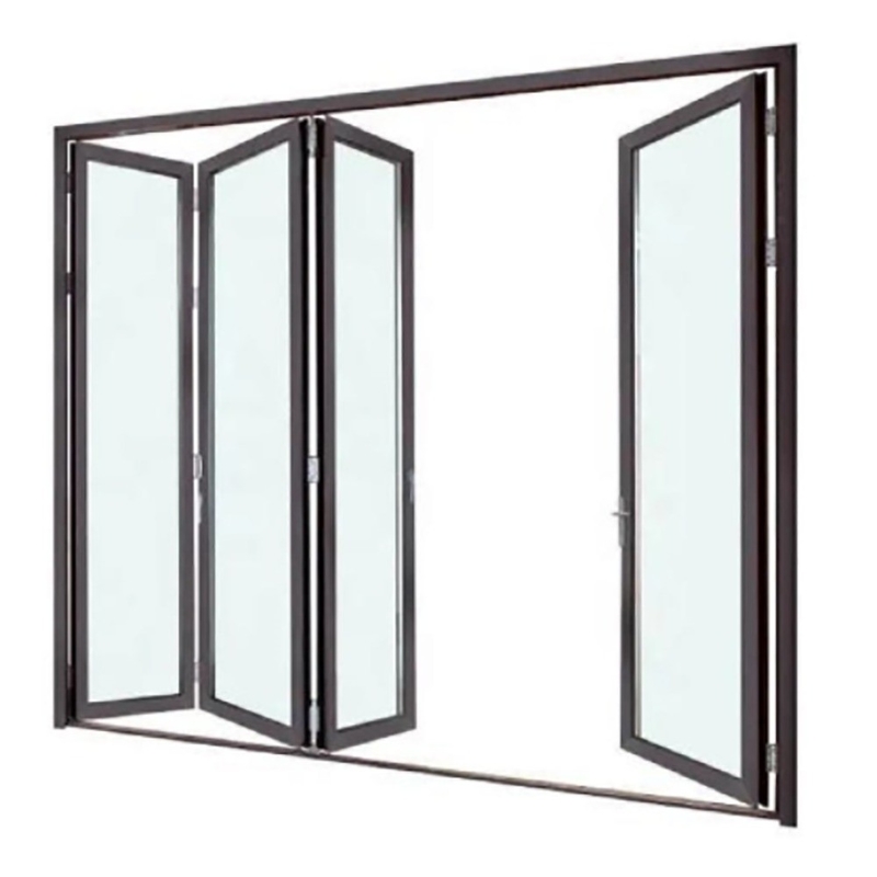Puerta doble de vidrio de vidrio para 70 mm de ancho marco de aluminio y 1,4 mm de espesor de la pared
