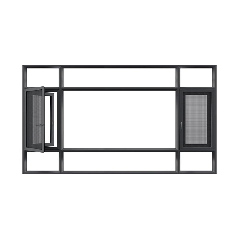 Resistencia a la presión del viento Nivel 9 Ventanas con triple acristalamiento para producción a medida