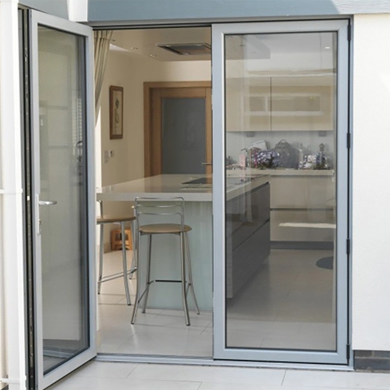 Puertas de vidrio francés de aluminio de color opcional para la entrada de patio de la oficina