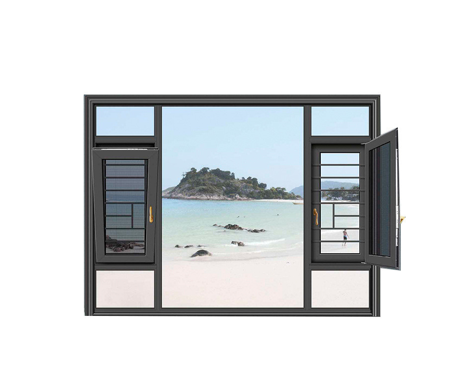 Ventanas con ventana de cama con resistencia a la presión del viento Nivel 9 de la ventana de diseño original