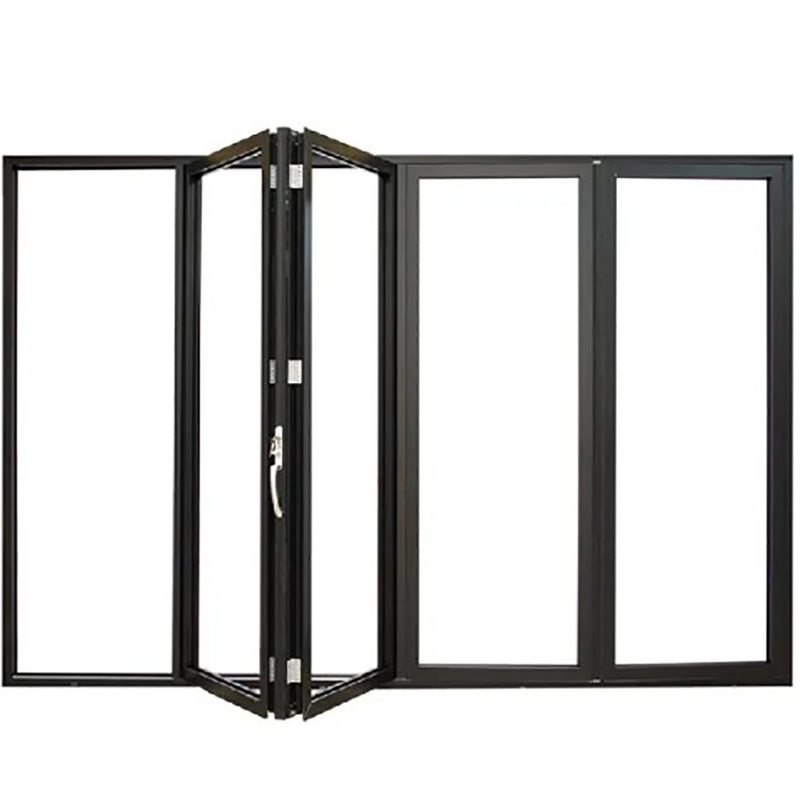 Método de apertura de tira y rodadura Puerta plegable de vidrio para ventanas globales Proveedores originales