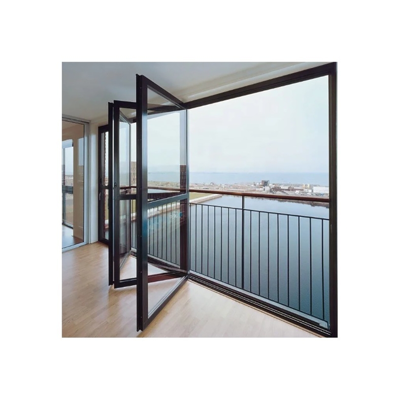 Método de apertura de tira y rodadura Puerta plegable de vidrio para ventanas globales Proveedores originales