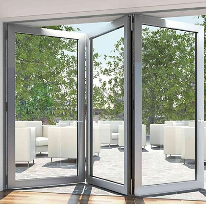 Método de apertura de tira y rodadura Puerta plegable de vidrio para ventanas globales Proveedores originales