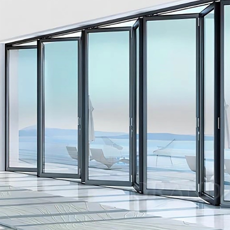 Método de apertura de tira y rodadura Puerta plegable de vidrio para ventanas globales Proveedores originales