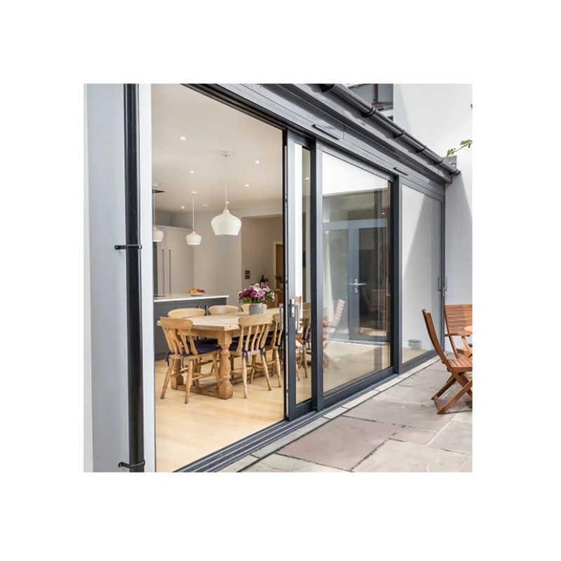 Puertas correderas de 70 mm de ancho, a prueba de huracanes, de alta energía, de aluminio y puertas correderas