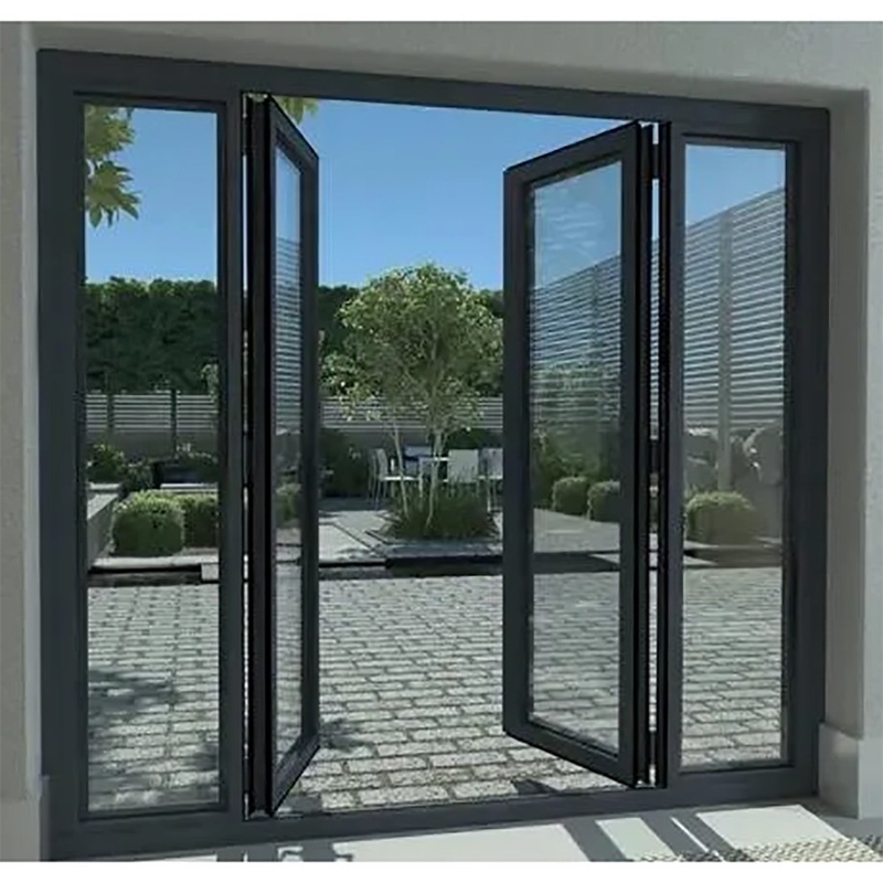 Proyecto residencial debe tener puertas de aluminio bi-plegable con opción de mejora de vidrio triplex