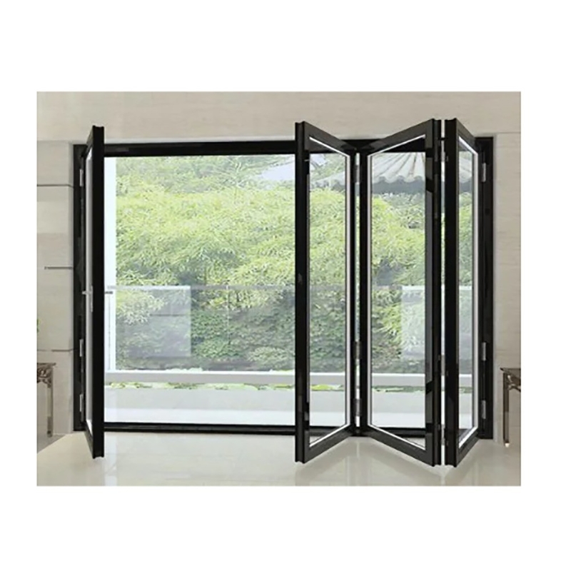 Puerta de revestimiento de aleación de aluminio de estilo europeo, diseño minimalista y mejora de vidrio triplex