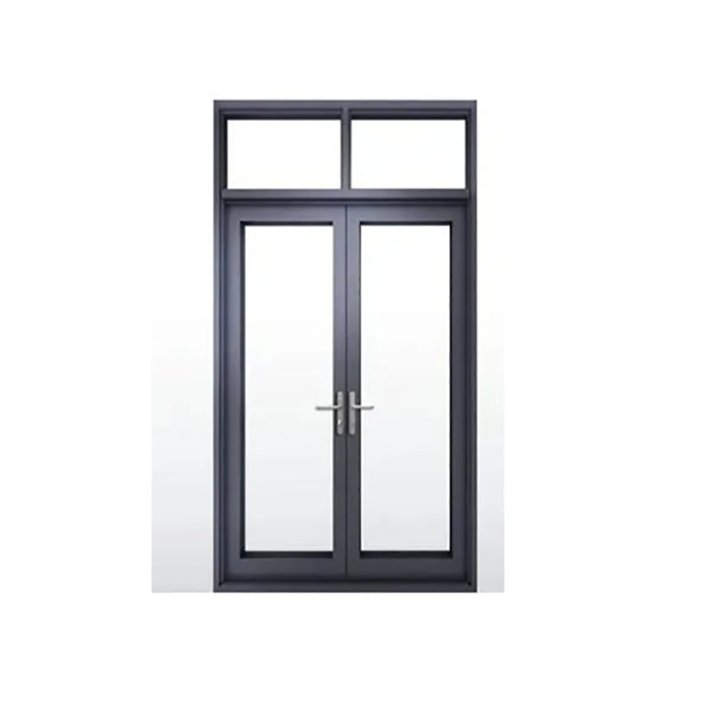 Puerta de revestimiento de aleación de aluminio de estilo europeo, diseño minimalista y mejora de vidrio triplex