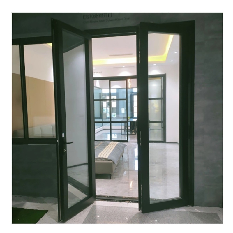 Puertas de casamento de corte térmico con marco oscilante ancho y doble acristalamiento
