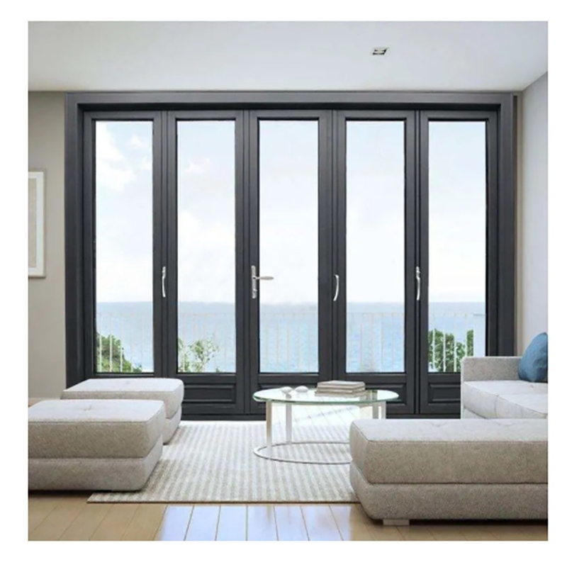Puerta corredera de aluminio a gran escala con doble acristalamiento