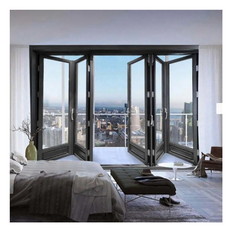 Puerta corredera de aluminio a gran escala con doble acristalamiento