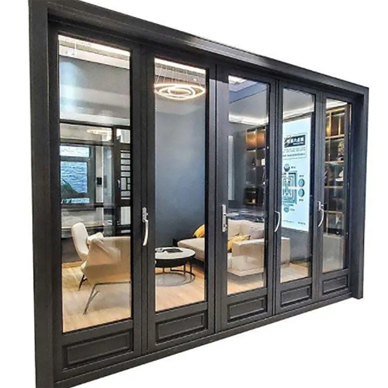 Puerta corredera de aluminio a gran escala con doble acristalamiento