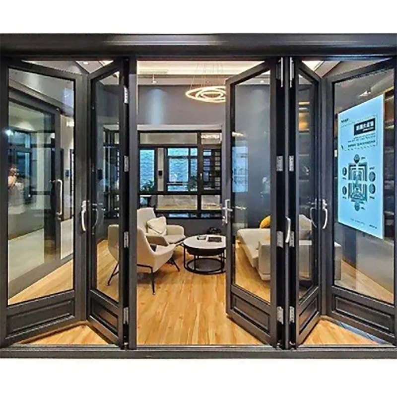 Puerta corredera de aluminio a gran escala con doble acristalamiento