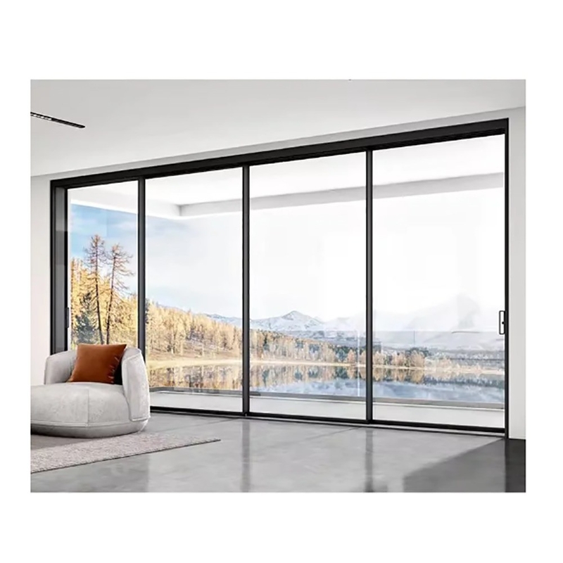 Solución de decoración de fachada Puerta corredera de aluminio de 70 mm para servicio Apartamento Casa adosada