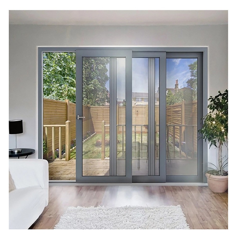 Solución de decoración de fachada Puerta corredera de aluminio de 70 mm para servicio Apartamento Casa adosada