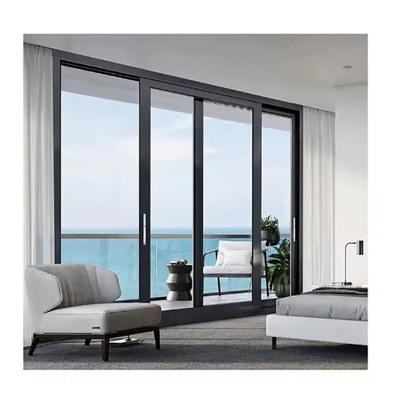 Solución de decoración de fachada Puerta corredera de aluminio de 70 mm para servicio Apartamento Casa adosada
