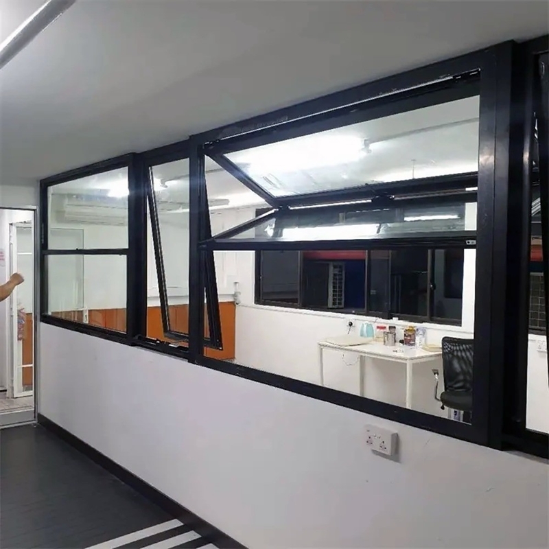 Ventanas de aluminio de doble doble con espesor de pared de aluminio de 1,4 mm y anchura de marco de ventana de 70 mm