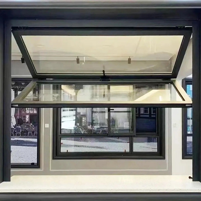 Ventanas de aluminio de doble doble con espesor de pared de aluminio de 1,4 mm y anchura de marco de ventana de 70 mm