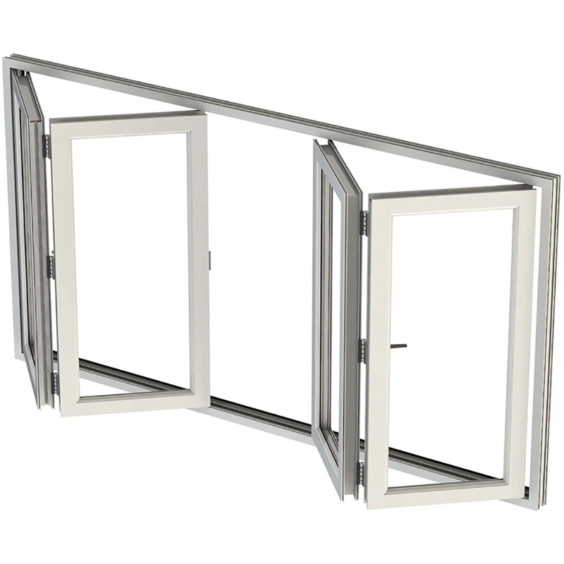 Pantalla plegable de diseño moderno de vidrio insonorizado de aluminio con ventanas dobladas con valor ≤2,1 K