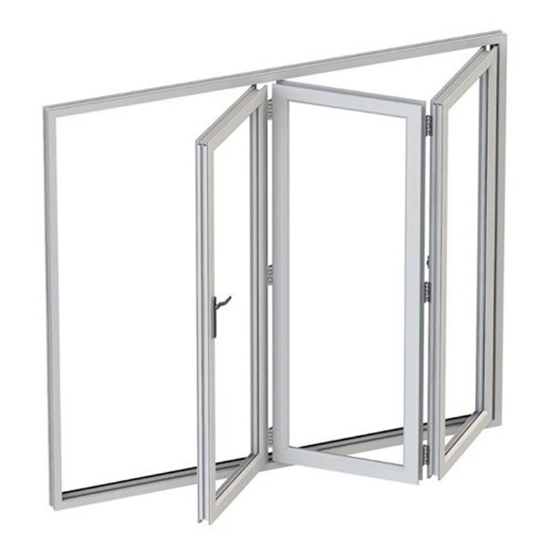 Pantalla plegable de diseño moderno de vidrio insonorizado de aluminio con ventanas dobladas con valor ≤2,1 K