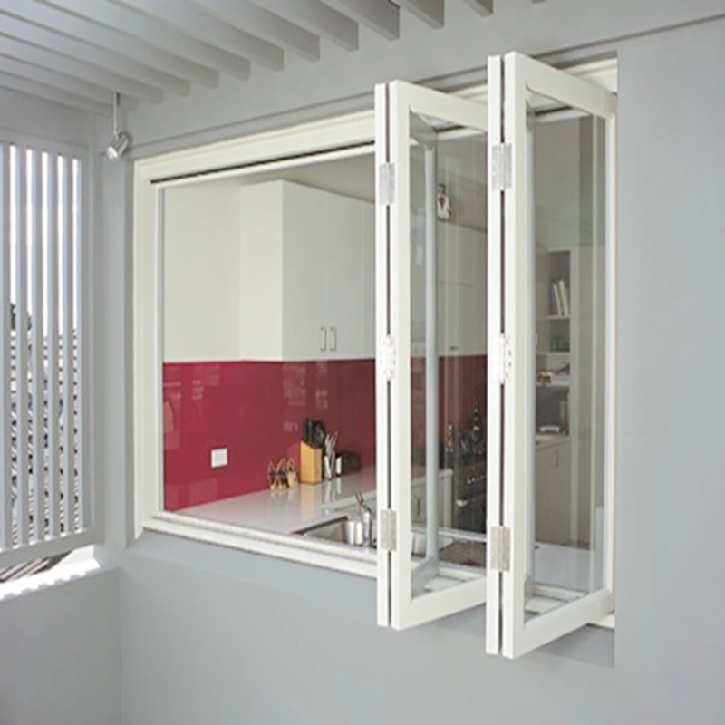 Pantalla plegable de diseño moderno de vidrio insonorizado de aluminio con ventanas dobladas con valor ≤2,1 K