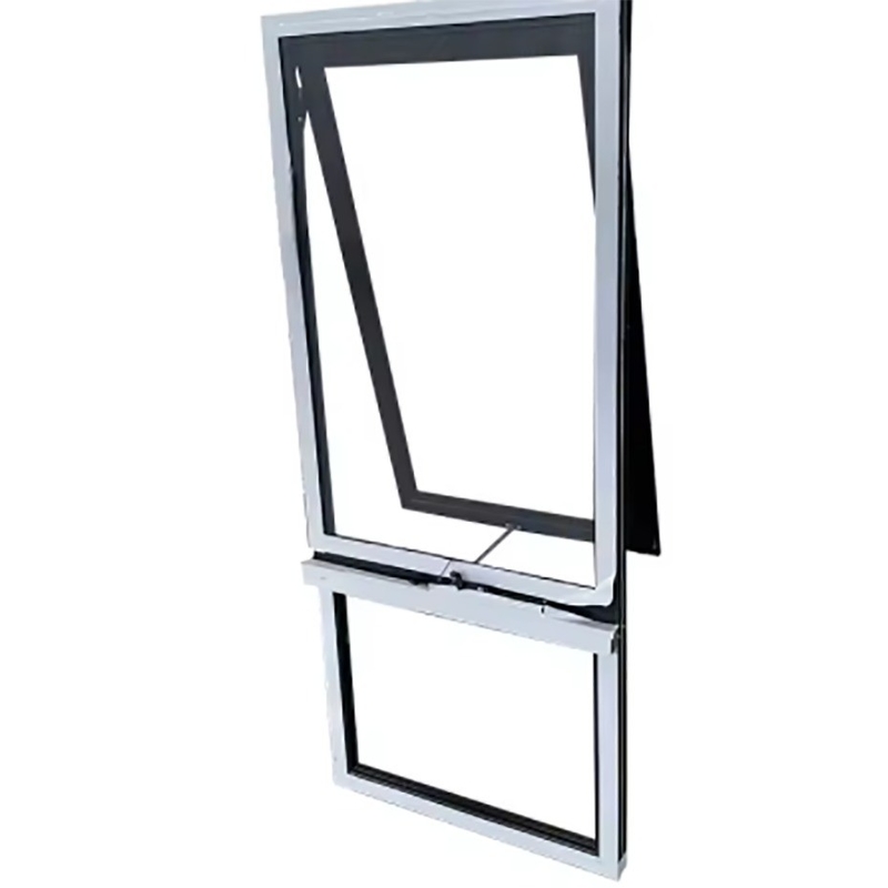 Ventanas de toldo de aleación de aluminio gris y blanco para edificios terminales